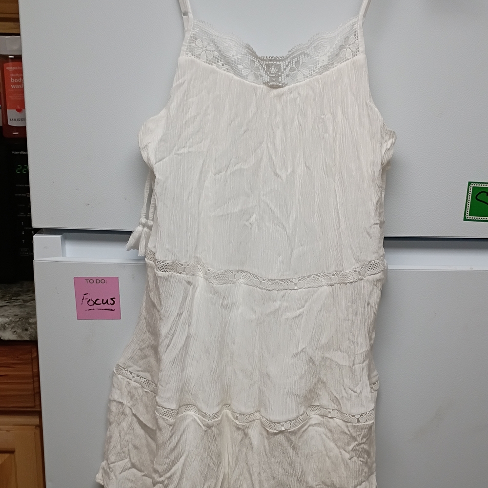 Wallflower Ivory Lace Accent Dress